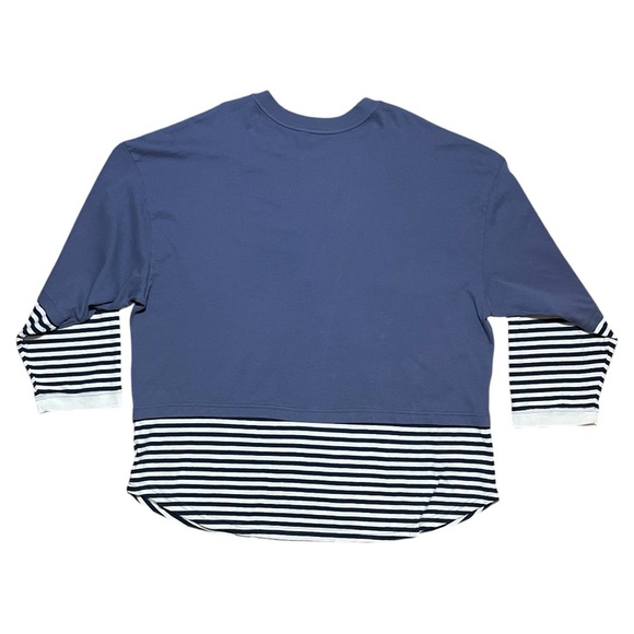 Free People Movement Side To Side Layer Oversized Long Sleeve Top In Blue Sz L - Picture 8 of 12